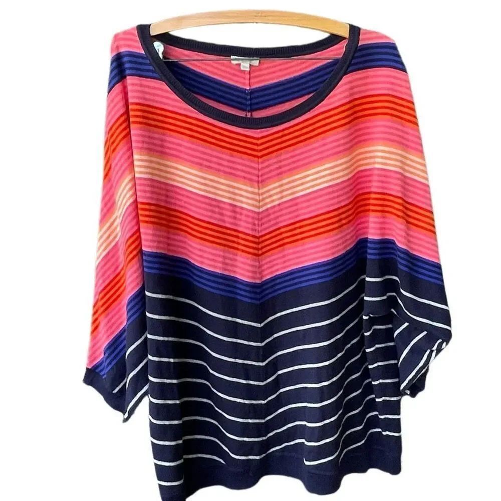 Talbots size XL chevon striped dolman sleeves sweater.